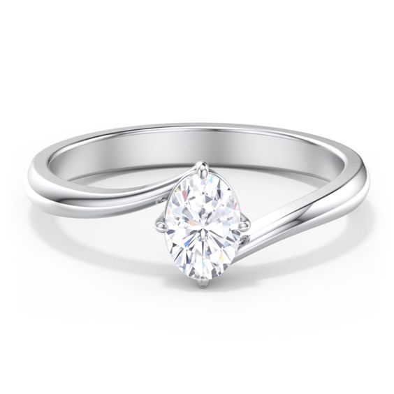 Solitaire engagement ring (Isabelle) - gold 18k or 14k - diamond marquise cut 0.70ct