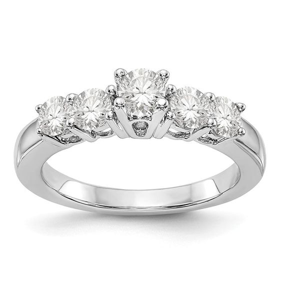 Engagement ring - white gold 18k or 14k with diamonds