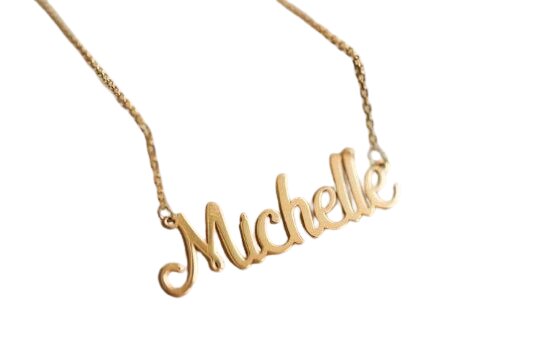 Name necklace in latin letters - gold 18k or 14k
