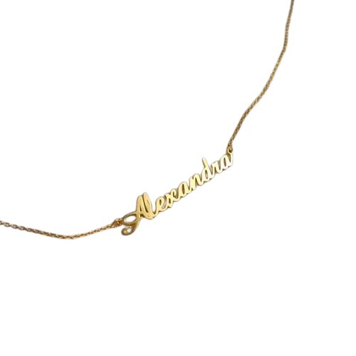 Name necklace in latin letters - gold 18k or 14k