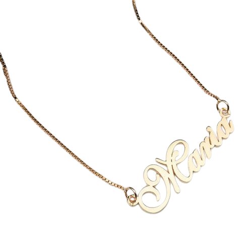 Name necklace in latin letters - gold 18k or 14k